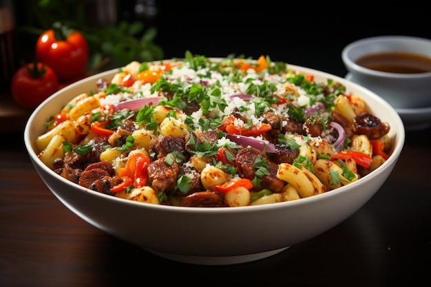 Cavatappi exotique avec des saucisses italiennes épicées