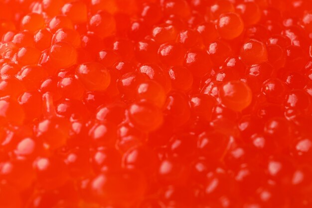 Caviar rouge frais sur fond entier, gros plan