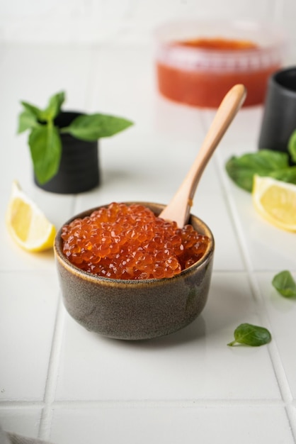 Caviar rouge naturel de truite et de saumon