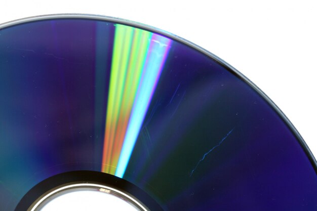 Photo cd ou dvd de près, concept de perte de données