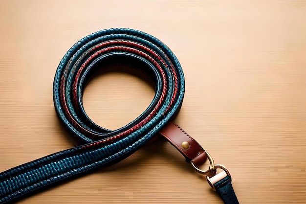 Ceinture d'appareil photo avec un motif élégant sur un fond beige