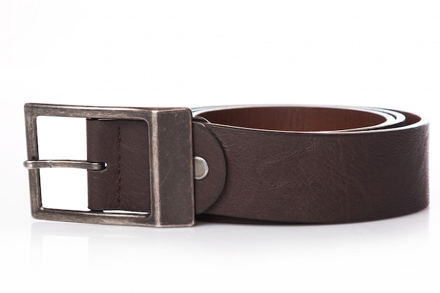 Ceinture en cuir marron