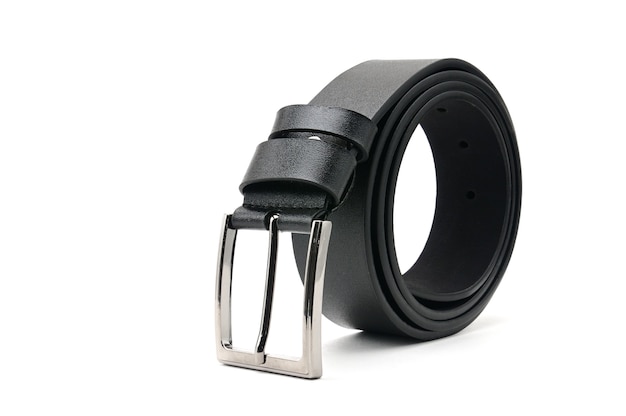 Ceinture Noire Avec Une Attache Métallique Isolée