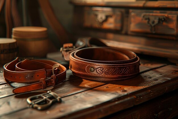 Ceintures et accessoires en cuir fabriqués à la main