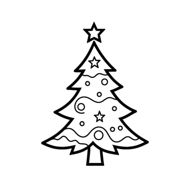 Célébration dans les lignes Coloration de l'arbre de Noël