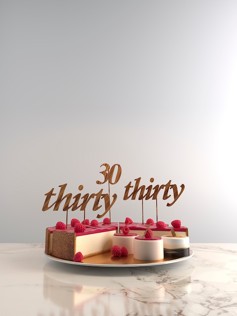 Célébration du 30e anniversaire avec de délicieux gâteaux