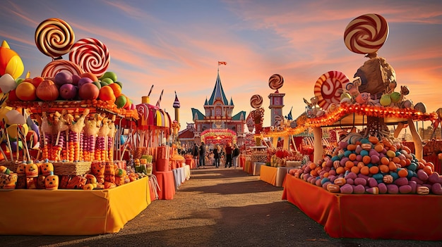 Célébration du carnaval de bonbons au maïs