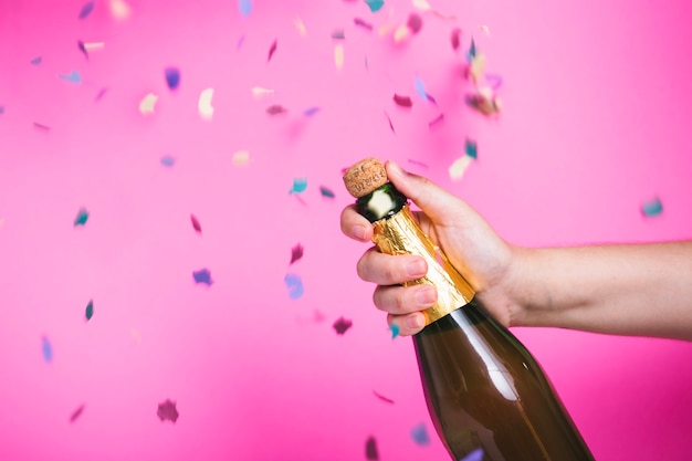 Célébration avec du champagne