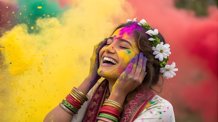 Photo la célébration du holi