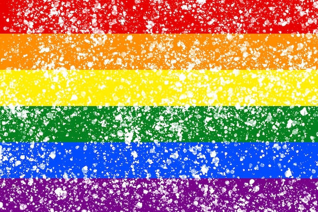 Célébration du mois de la fierté gay aux couleurs du drapeau