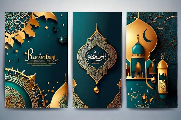 Célébration de l'Eid Al Adha Mubarak avec des icônes dorées conçues par des illustrations vectorielles