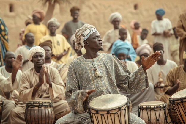 Célébration de l'Eid dans un village africain