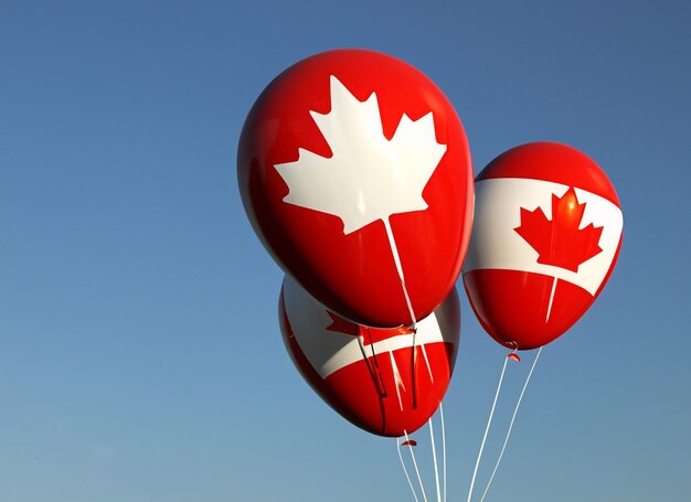 Célébration de la fête du Canada avec un concept de logo en ballon