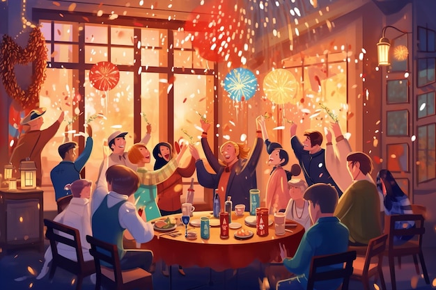 Célébration de la fête du nouvel anbonne année