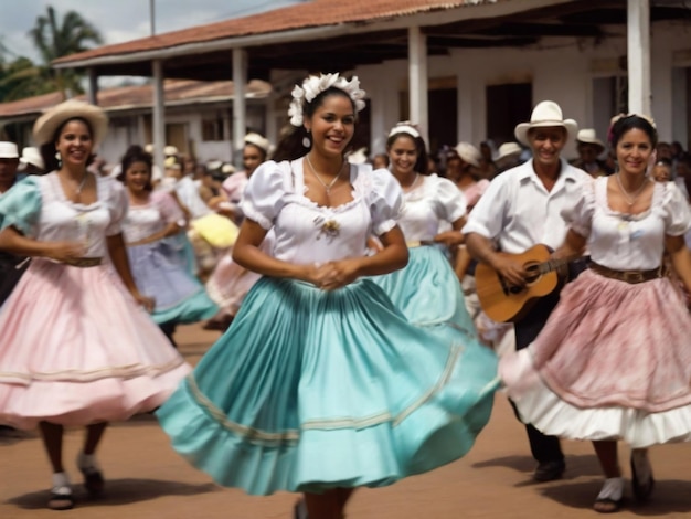 célébration de la fête fille dansant