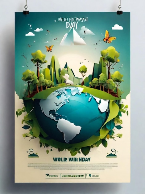 La célébration internationale de la journée de la Terre Sauvez la terre Illustration