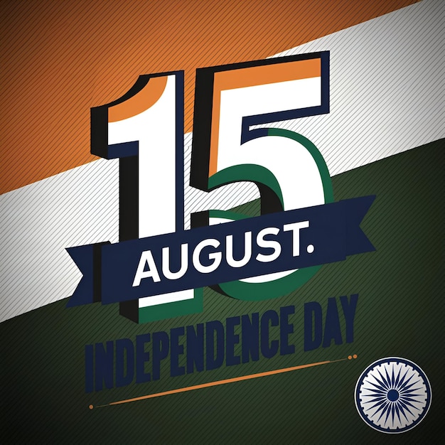 Célébration de la liberté Joyeux jour de l'indépendance de l'Inde