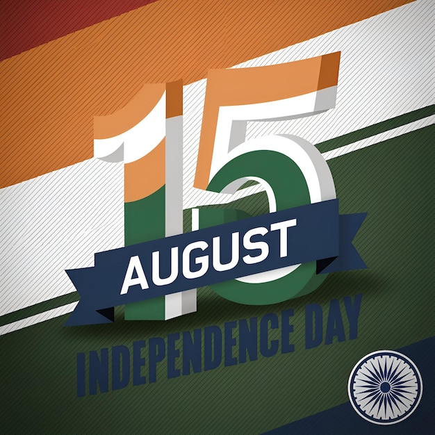 Célébration de la liberté Joyeux jour de l'indépendance de l'Inde
