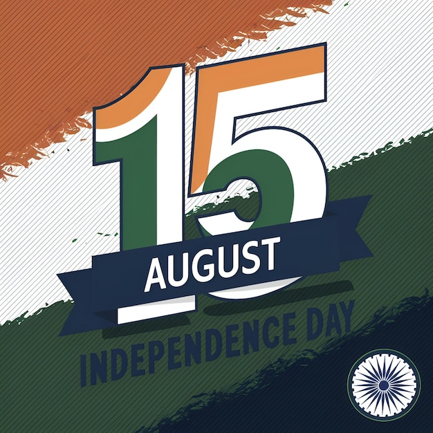 Célébration de la liberté Joyeux jour de l'indépendance de l'Inde
