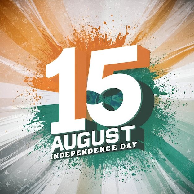 Célébration de la liberté Joyeux jour de l'indépendance de l'Inde