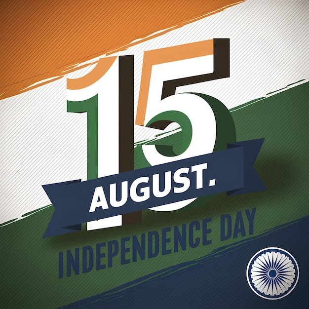 Célébration de la liberté Joyeux jour de l'indépendance de l'Inde