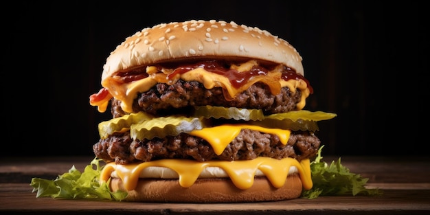 Célébration nationale Journée du double cheeseburger Un moyen idéal pour profiter des vacances des gourmets