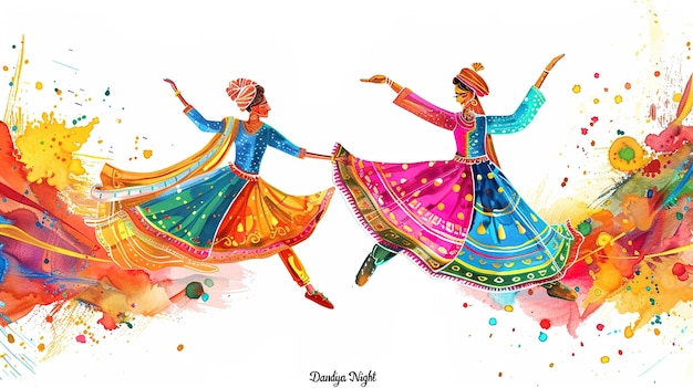 Célébration de la nuit de Dandiya à Navratri