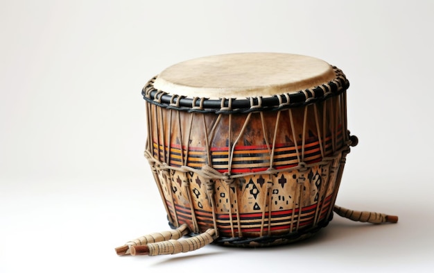 Célébration des tambours autochtones sur la Journée des peuples autochtones du monde39 sur fond blanc