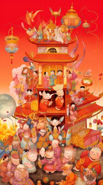 célébration traditionnelle du Nouvel An chinois