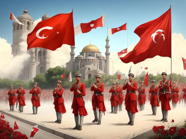 Célébration de la victoire du 30 août et de la fête nationale en Turquie