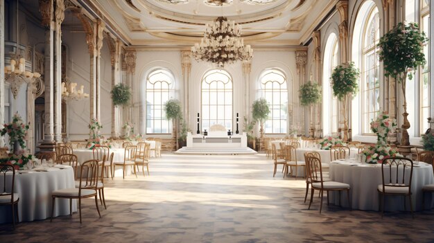 Photo célébrations salle de mariage intérieur d'une salle vide