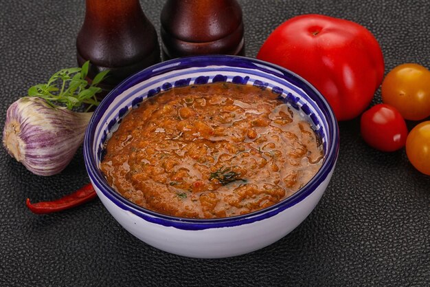 Célèbre soupe de tomates au gaspacho espagnol