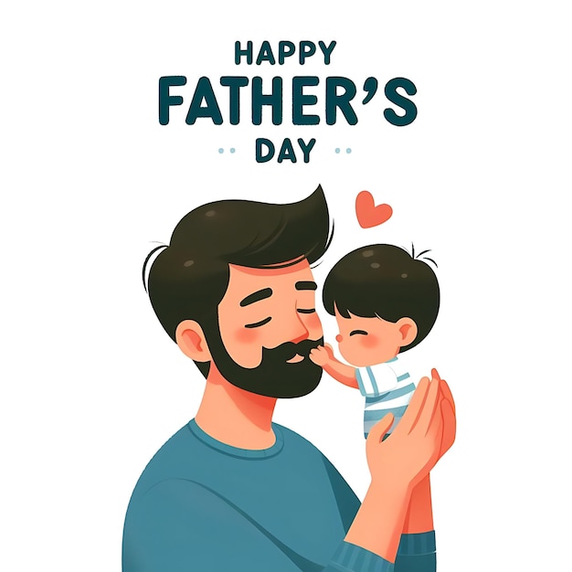 Célébrer la fête des pères avec une illustration