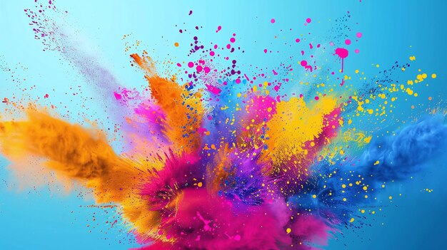 Célébrer Holi avec une joie colorée fête des couleurs