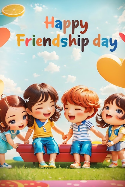 Célébrer la Journée internationale de l'amitié heureuse avec les meilleurs amis ensemble