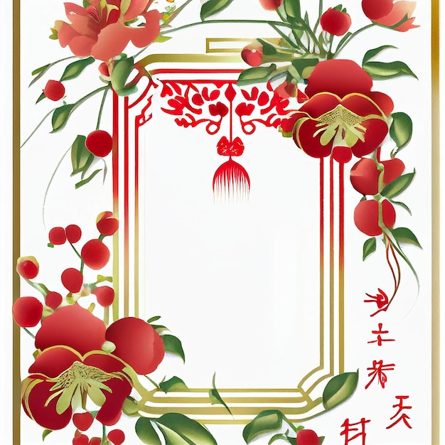 Photo célébrer le mélange de cartes par le nouvel an chinois et noël, rouge, vert, jaune, or, orange, citron mousseline, oran