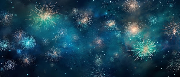 Célébrer le Nouvel An avec des explosions de feux d'artifice éblouissantes