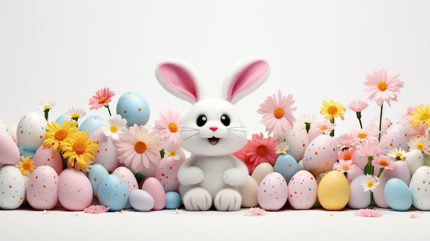 Célébrer la saison de la joie joyeuse Pâques une mosaïque festive de renouveau et de bonheur embrassant les traditions chasse aux œufs et l'esprit de festivités joyeuses dans la floraison du printemps