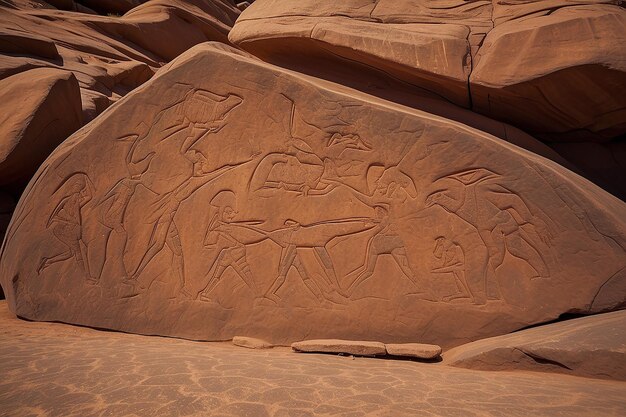 Les célèbres gravures rupestres préhistoriques de Twyfelfontein en Namibie, en Afrique
