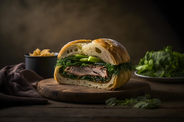 Célébrez le goût de l'Italie avec notre collection de photos de sandwich Porchetta.