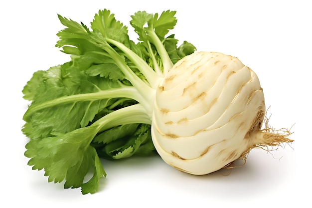 Celeriac isolé sur fond blanc