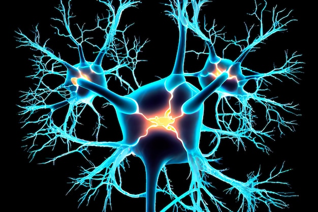 Les cellules cérébrales sont interconnectées AI générative