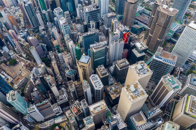 Central, Hong Kong 29 avril 2019 : un drone survole la ville de Hong Kong