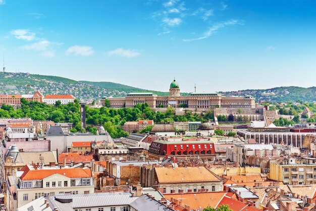 Centre de Budapest, Château Royal de Budapest, vue depuis la basilique St.Stephen.Hangary.