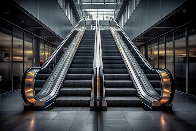 Centre commercial d'escalator moderne Generate Ai