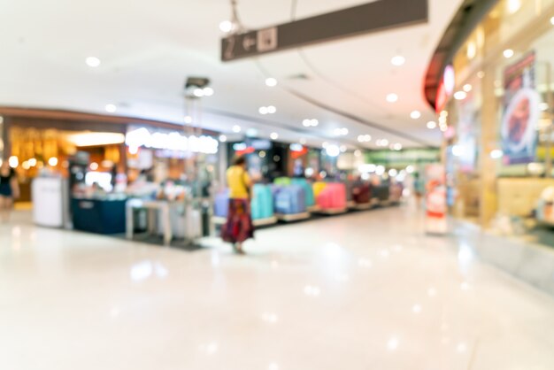 Centre commercial flou abstrait ou intérieur de grand magasin pour le fond