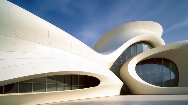 centre culturel vue rapprochée architecture arrière-plan abstract magnifique IA générative AIG32