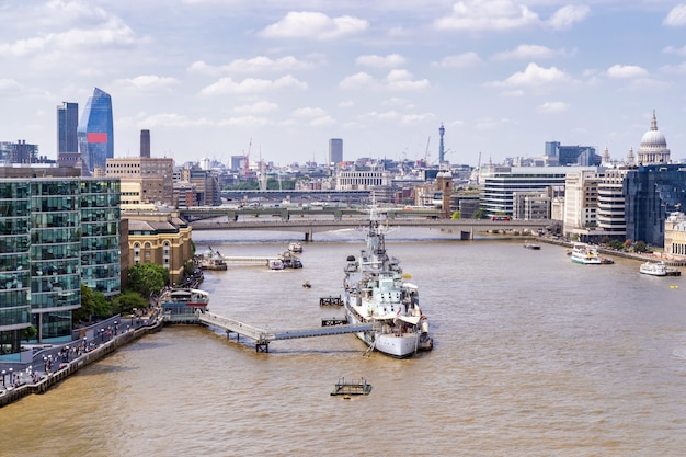 Centre-ville de Londres avec la Tamise