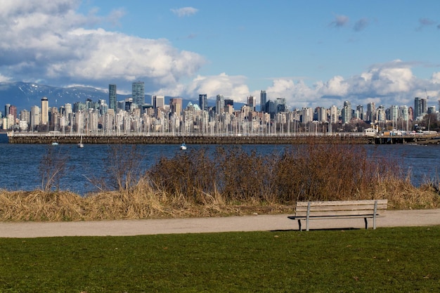 Le centre-ville de Vancouver vu de Jericho Beach