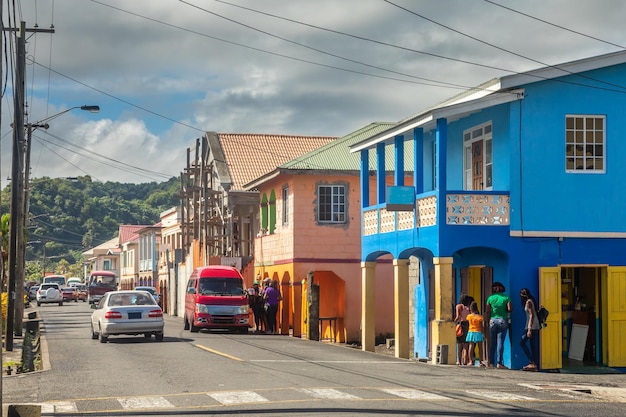 Centre-ville de la ville des Caraïbes Georgetown Charlotte Saint Vincent et les Grenadines